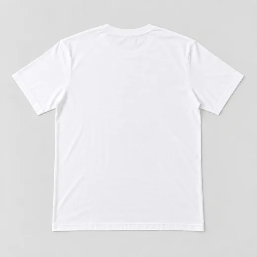 The same t-shirt laid flat and photographed from the back