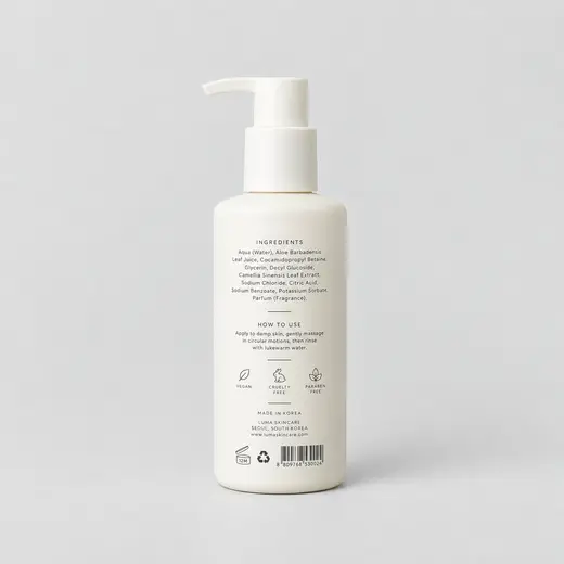 Product photographed from behind, ingredients panel visible